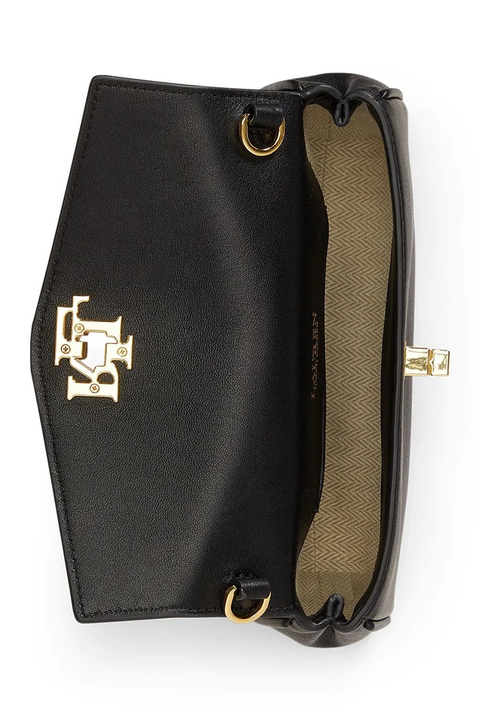 Lauren Ralph Lauren torebka crossbody damska skórzana czarny 432P11743