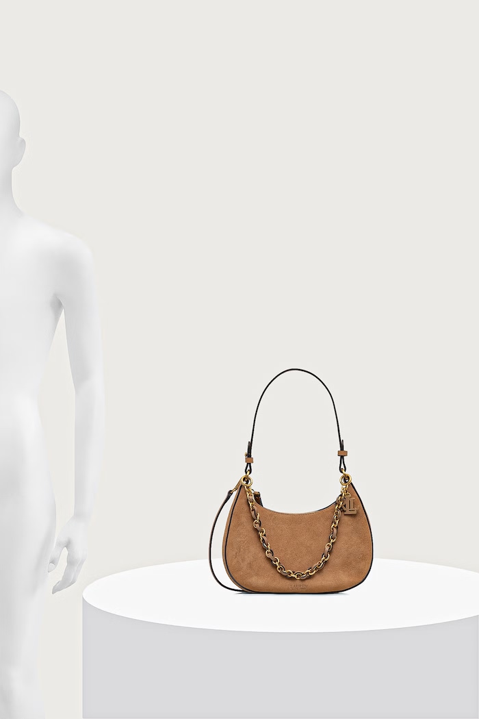 Lauren Ralph Lauren Crossbody kabelka dámska semišová 431P15639
