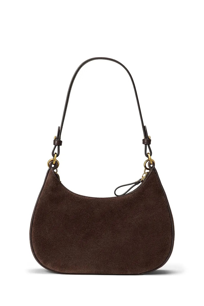 Lauren Ralph Lauren torebka crossbody damska zamszowa 431P15639 brązowy AW26