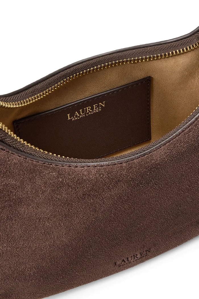 Lauren Ralph Lauren torebka crossbody damska zamszowa 431P15639 brązowy