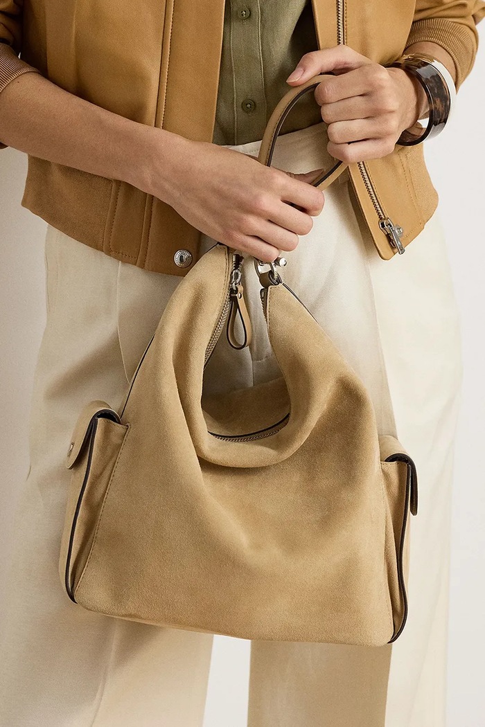 Lauren Ralph Lauren torebka tote damska zamszowa 431P15636