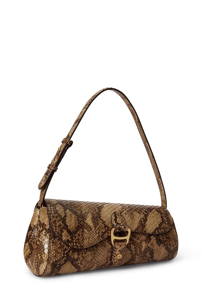 Akcesoria Lauren Ralph Lauren torebka damska skórzana 431P15622 brązowy