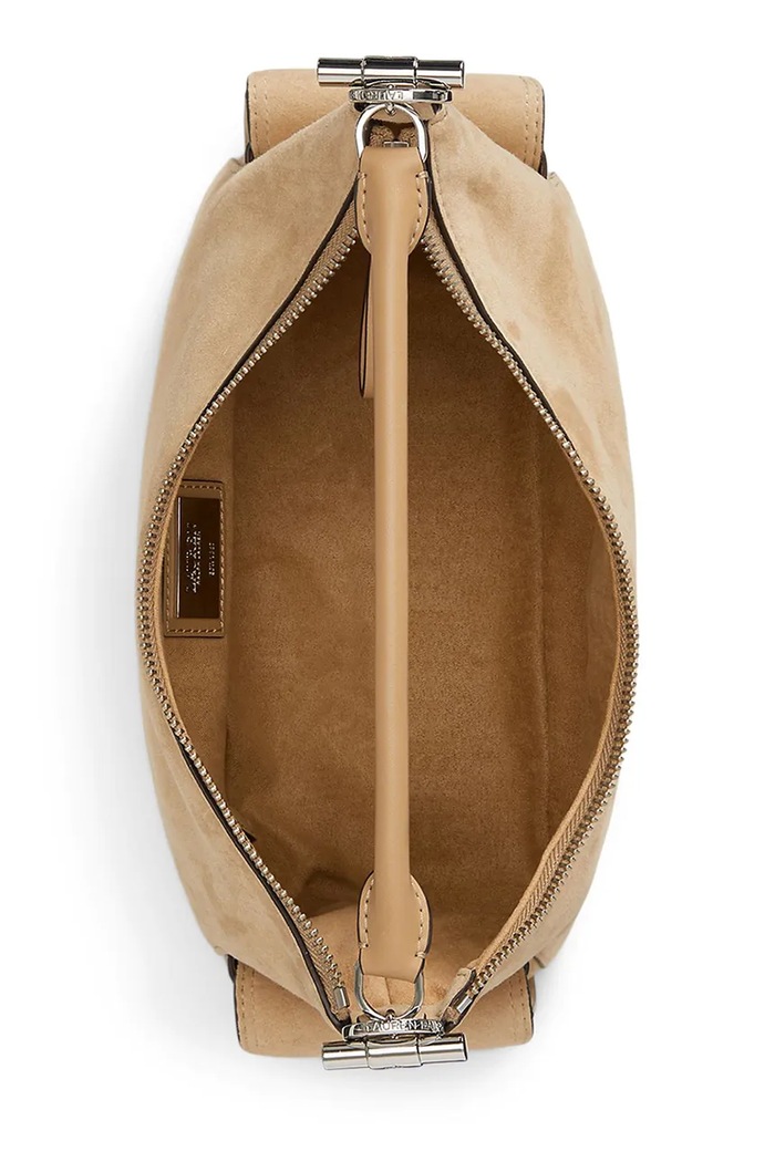 Lauren Ralph Lauren torebka hobo damska zamszowa beżowy 431P11778