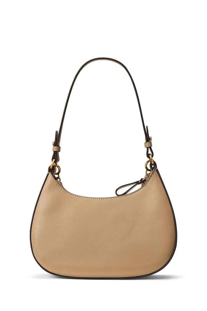 Lauren Ralph Lauren torebka hobo damska skórzana 431P11747 beżowy AW26