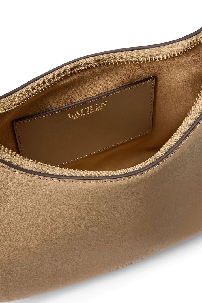 Lauren Ralph Lauren torebka hobo damska skórzana beżowy 431P11747