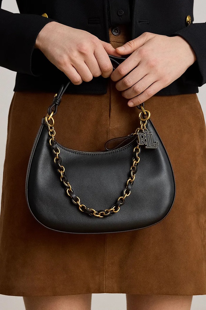 Lauren Ralph Lauren torebka hobo damska skórzana 431P11747