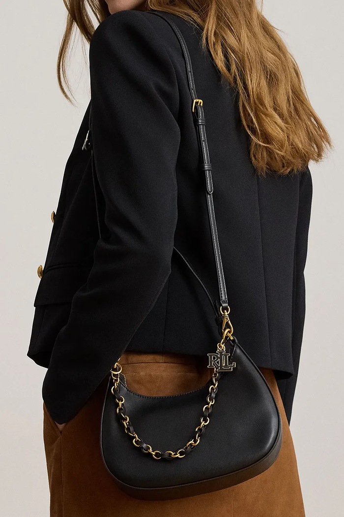 Lauren Ralph Lauren torebka hobo damska skórzana 431P11747