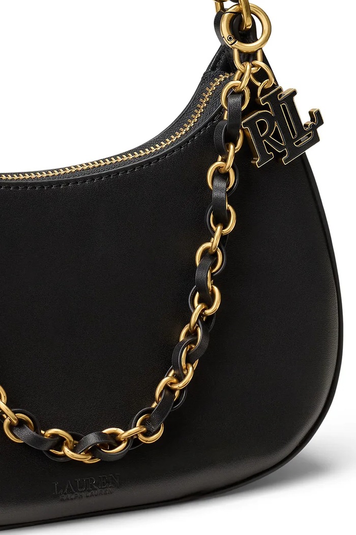 Lauren Ralph Lauren torebka hobo damska skórzana czarny 431P11747