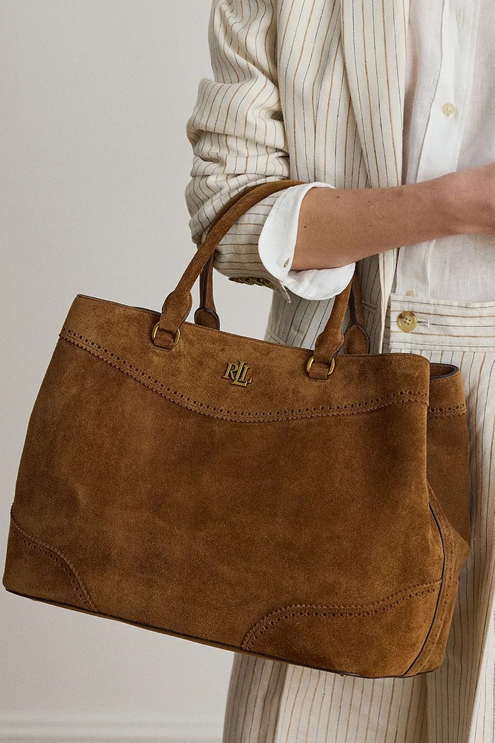 Lauren Ralph Lauren torebka shopper damska zamszowa 431P15645