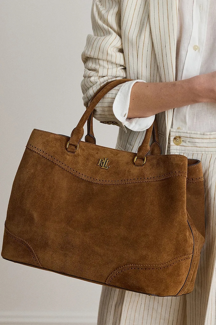 Lauren Ralph Lauren torebka shopper damska zamszowa 431P15645