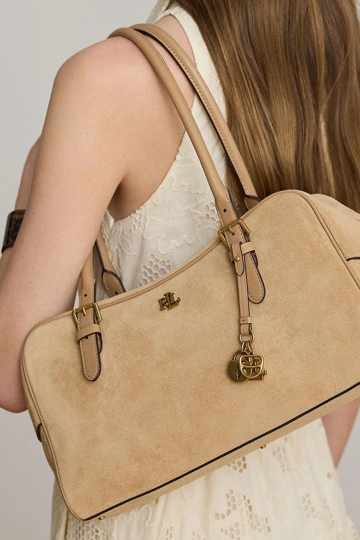 Lauren Ralph Lauren torebka bagietka damska zamszowa 431P15643