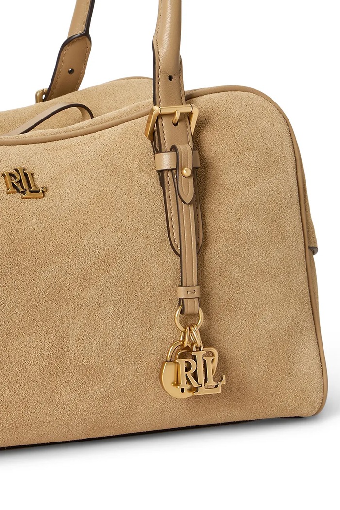 Lauren Ralph Lauren torebka bagietka damska zamszowa 431P15643 beżowy