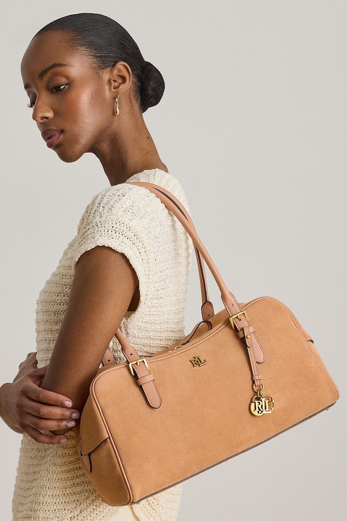 Lauren Ralph Lauren Torebka bagietka damska zamszowa 431P15643