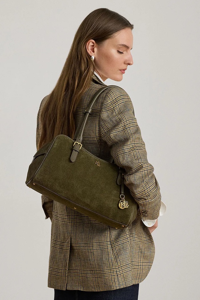 Lauren Ralph Lauren torebka bagietka damska zamszowa 431P15643