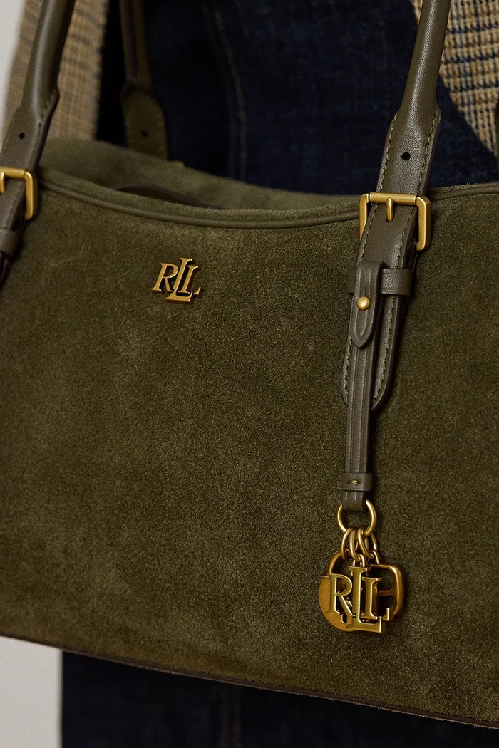 Lauren Ralph Lauren torebka bagietka damska zamszowa 431P15643