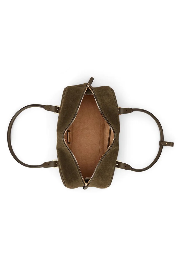 Lauren Ralph Lauren torebka bagietka damska zamszowa zielony 431P15643