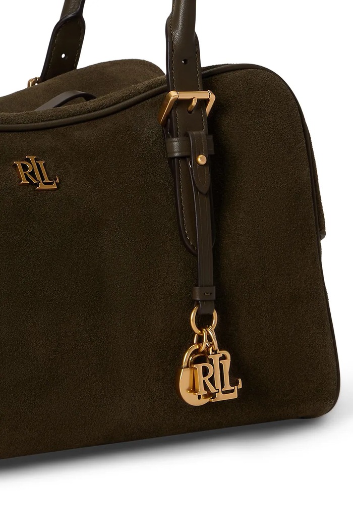 Lauren Ralph Lauren torebka bagietka damska zamszowa 431P15643 zielony