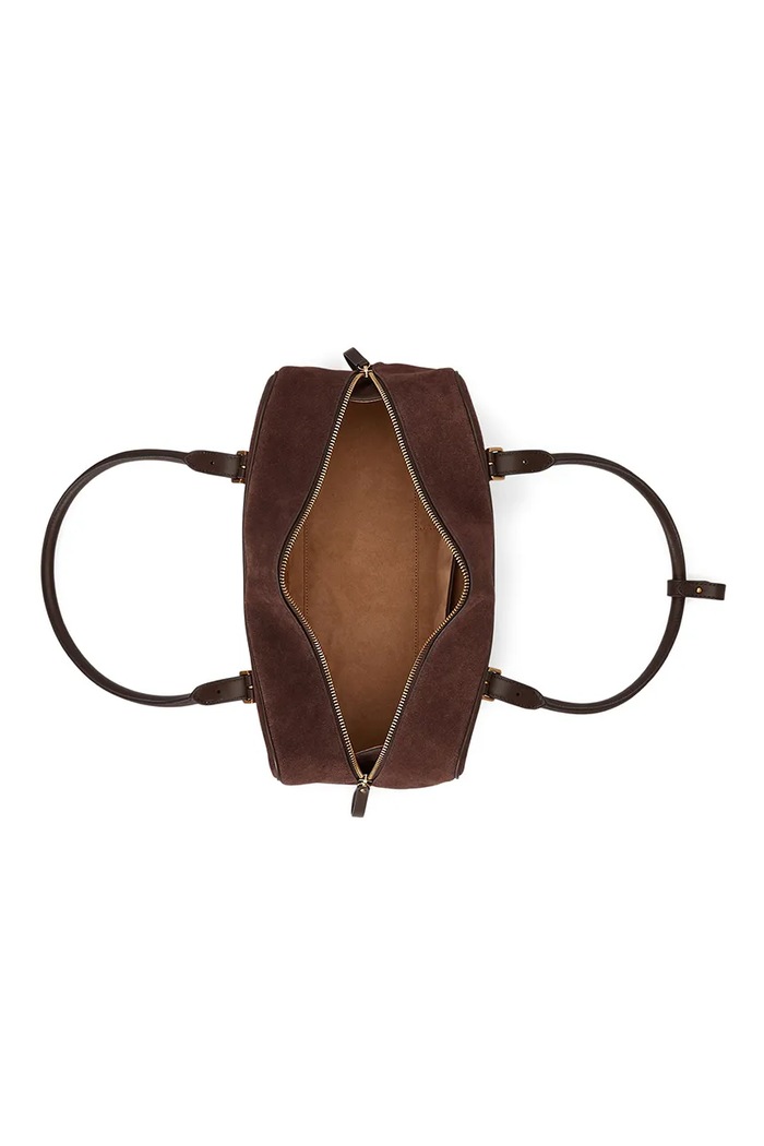Lauren Ralph Lauren torebka bagietka damska zamszowa brązowy 431P15643