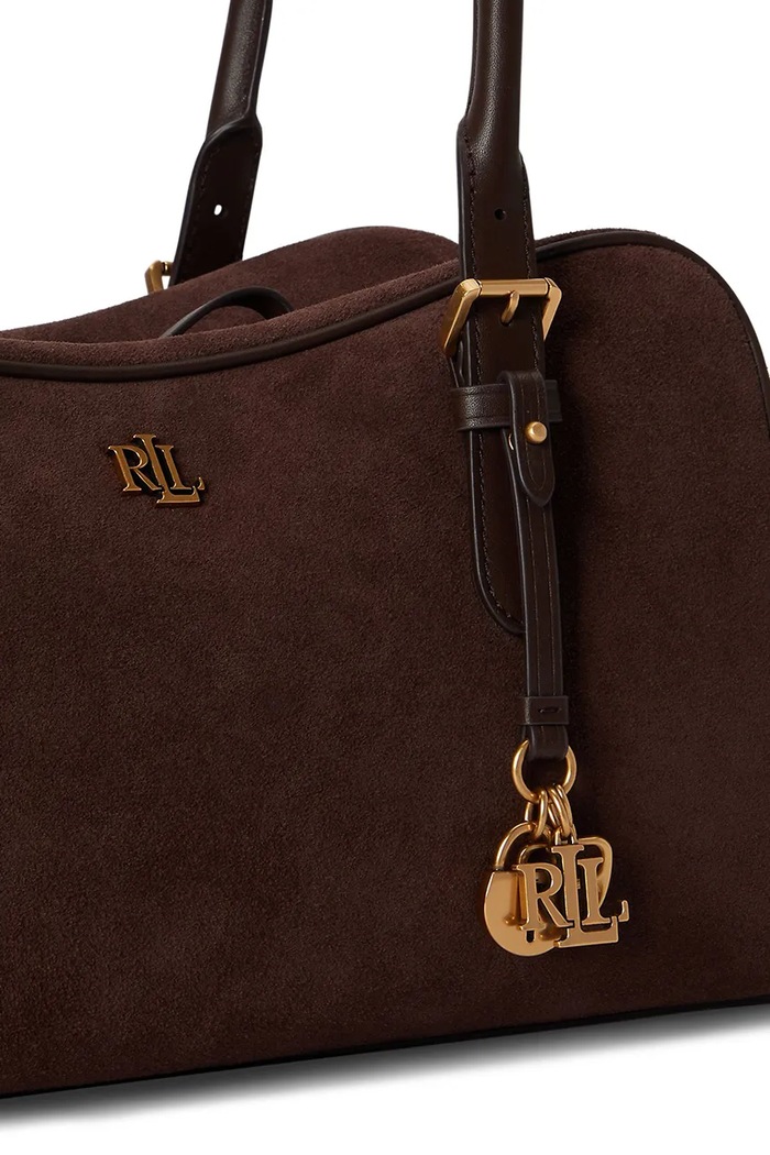 Lauren Ralph Lauren torebka bagietka damska zamszowa 431P15643 brązowy