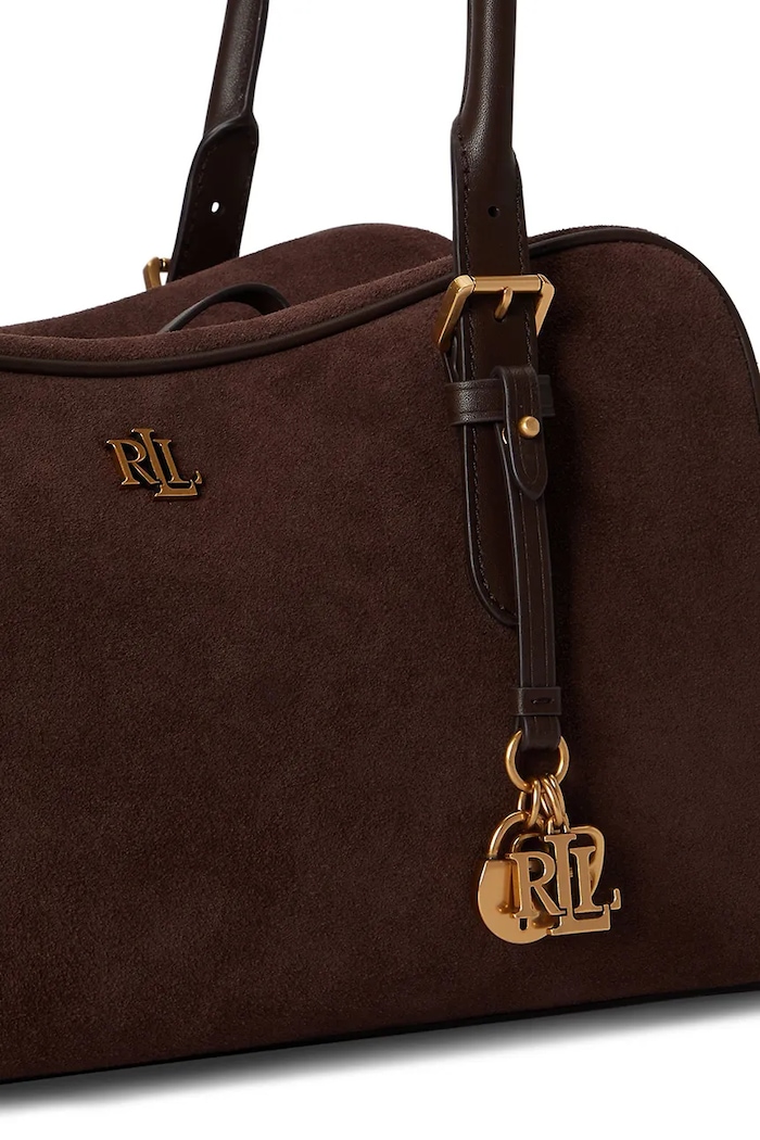Lauren Ralph Lauren torebka bagietka damska zamszowa 431P15643 brązowy