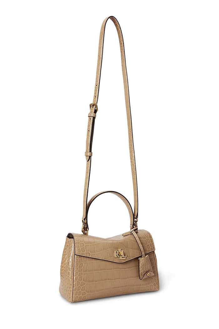 Akcesoria Lauren Ralph Lauren torebka crossbody damska skórzana 431P15617 beżowy