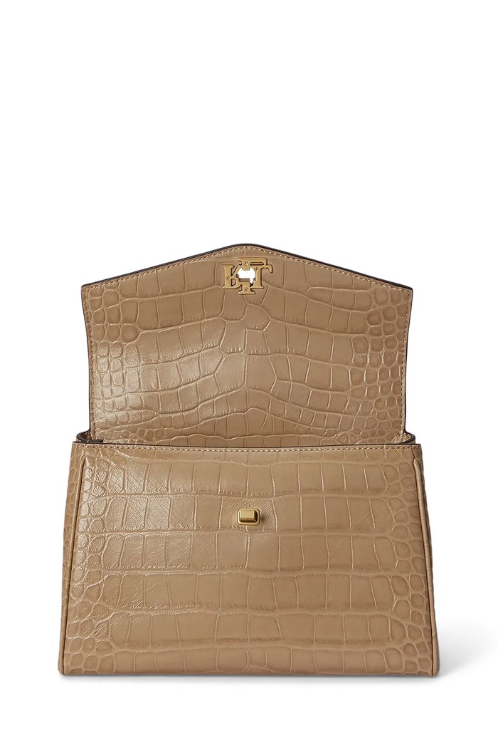 Lauren Ralph Lauren torebka crossbody damska skórzana beżowy 431P15617