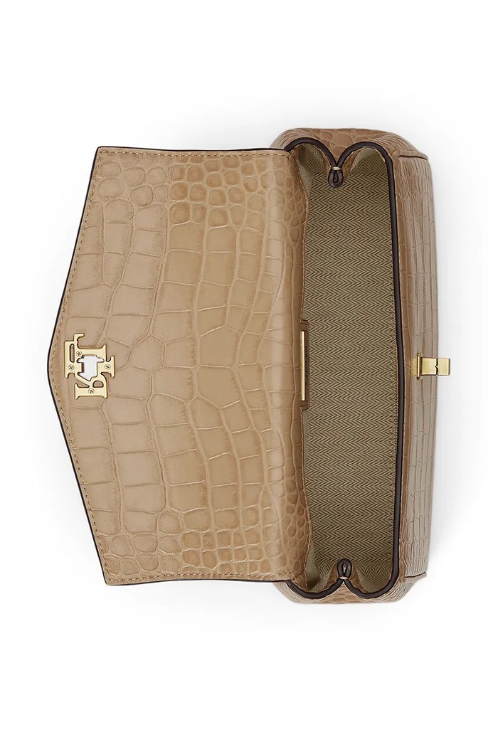 Lauren Ralph Lauren torebka crossbody damska skórzana 431P15617 beżowy