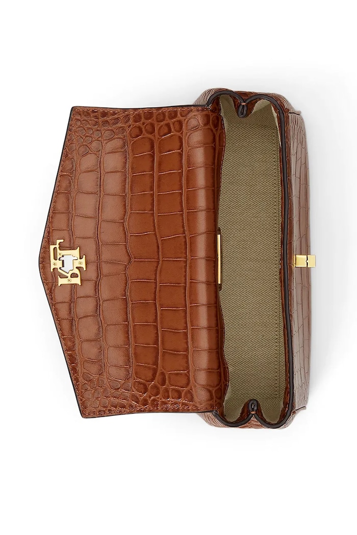 Lauren Ralph Lauren torebka crossbody damska skórzana brązowy 431P15617