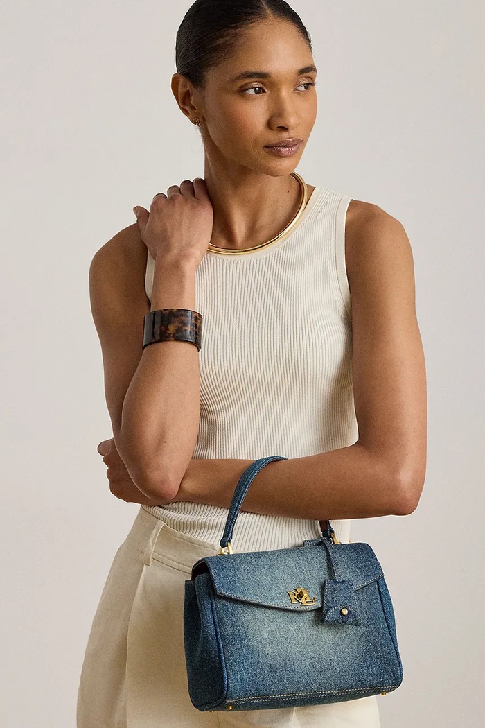 Lauren Ralph Lauren torebka crossbody damska jeansowa 431P15613