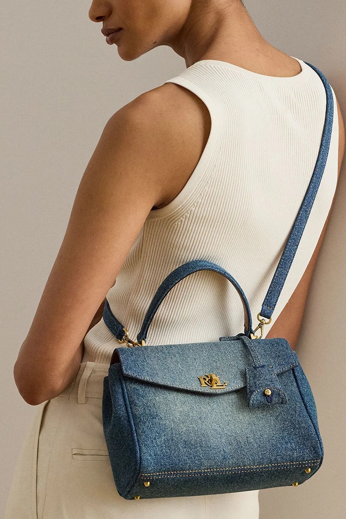 Lauren Ralph Lauren torebka crossbody damska jeansowa 431P15613