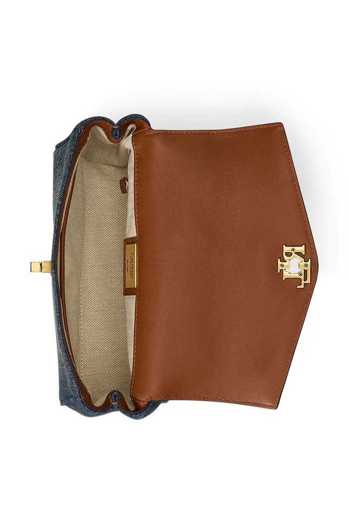 Lauren Ralph Lauren torebka crossbody damska jeansowa niebieski 431P15613
