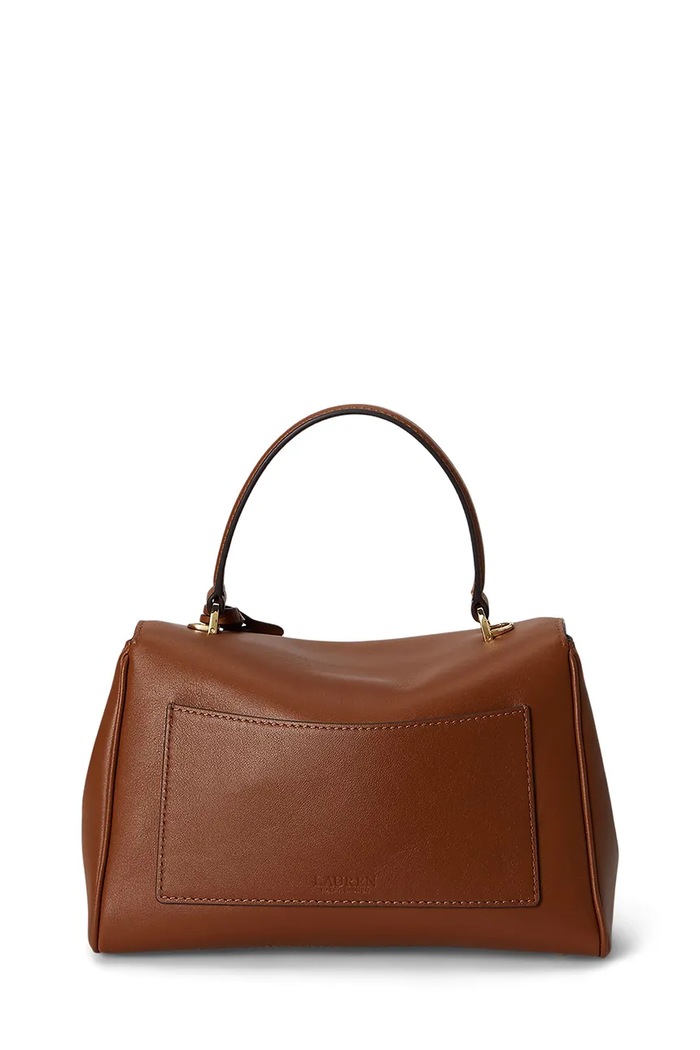 Lauren Ralph Lauren Torebka crossbody damska skórzana 431P15611 brązowy AW26