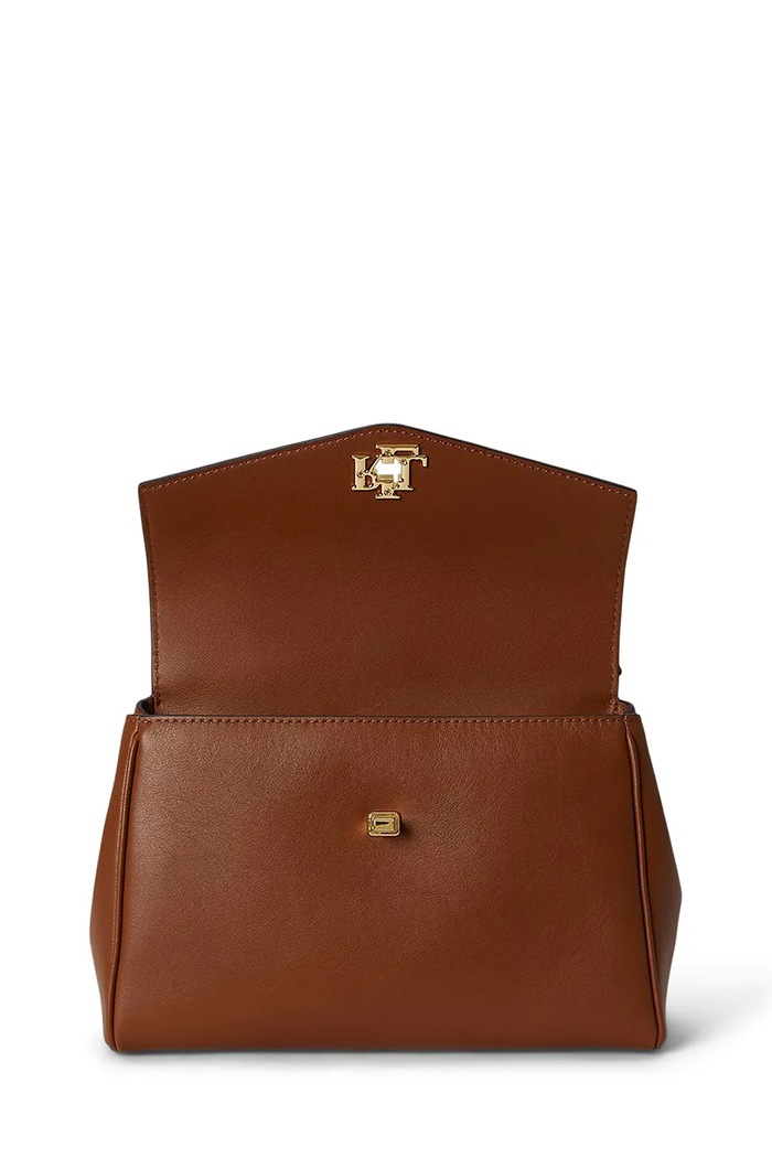 Torebka crossbody damska skórzana Lauren Ralph Lauren brązowy 431P15611