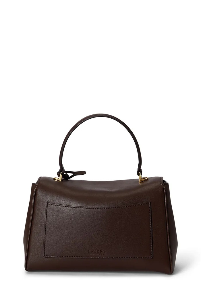 Lauren Ralph Lauren torebka crossbody damska skórzana 431P15611 brązowy AW26