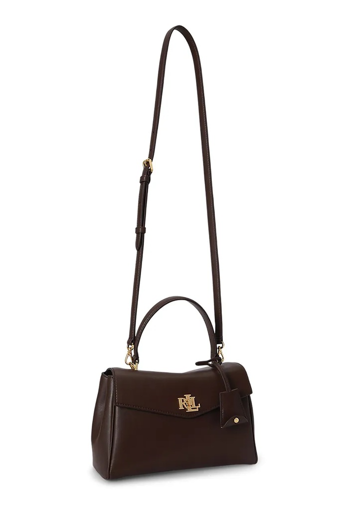 Akcesoria Lauren Ralph Lauren torebka crossbody damska skórzana 431P15611 brązowy