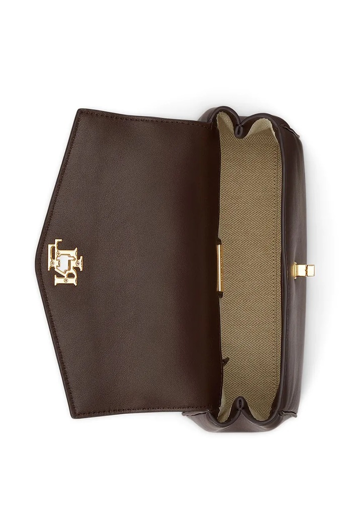 Lauren Ralph Lauren torebka crossbody damska skórzana brązowy 431P15611