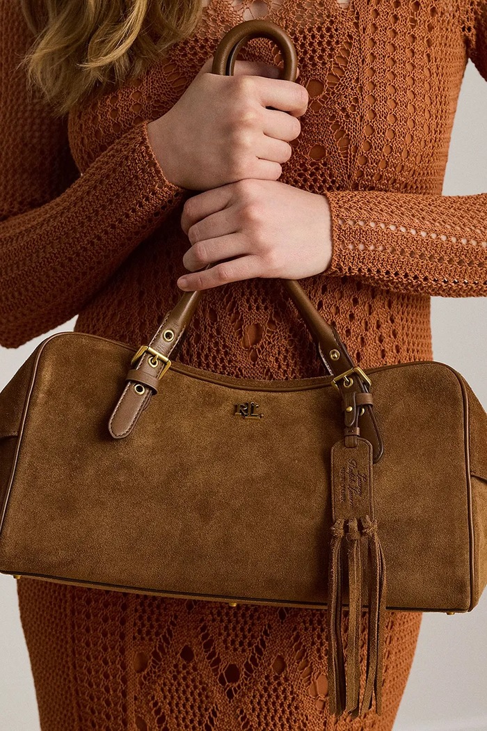 Lauren Ralph Lauren torebka shopper damska zamszowa 431P11777