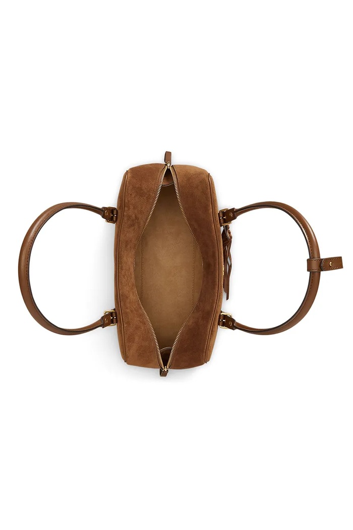 Lauren Ralph Lauren torebka shopper damska zamszowa brązowy 431P11777