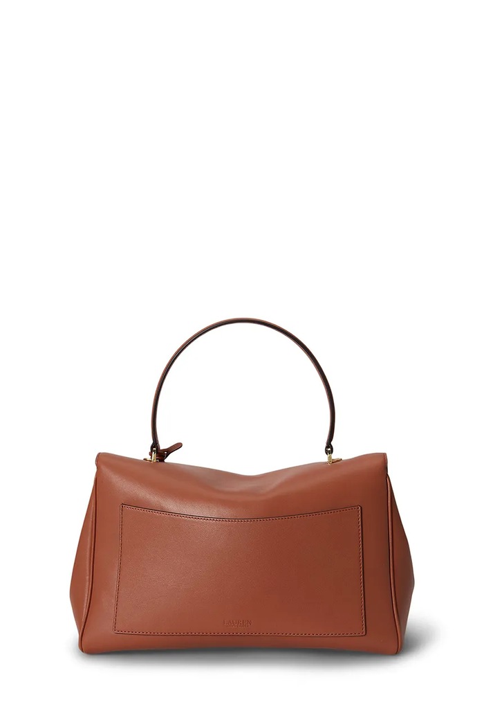 Akcesoria Lauren Ralph Lauren torebka damska skórzana 431P11738 brązowy