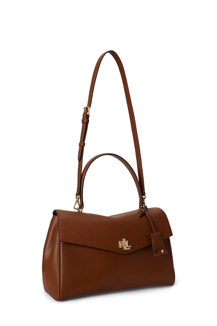 Akcesoria Lauren Ralph Lauren torebka damska skórzana 431P11738 brązowy