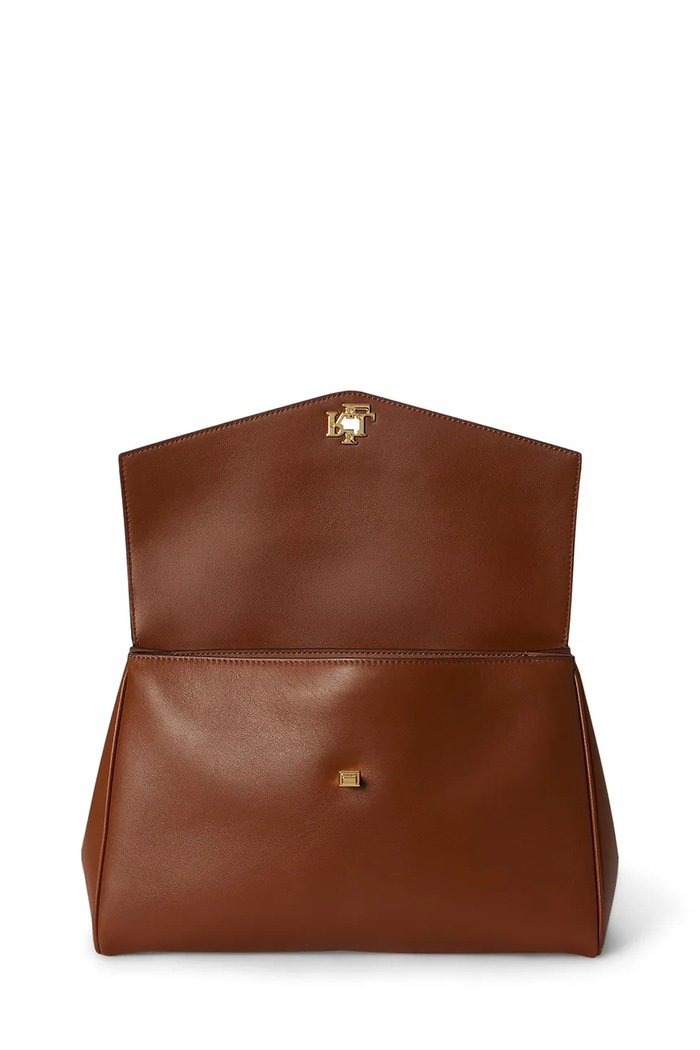 Lauren Ralph Lauren torebka damska skórzana brązowy 431P11738