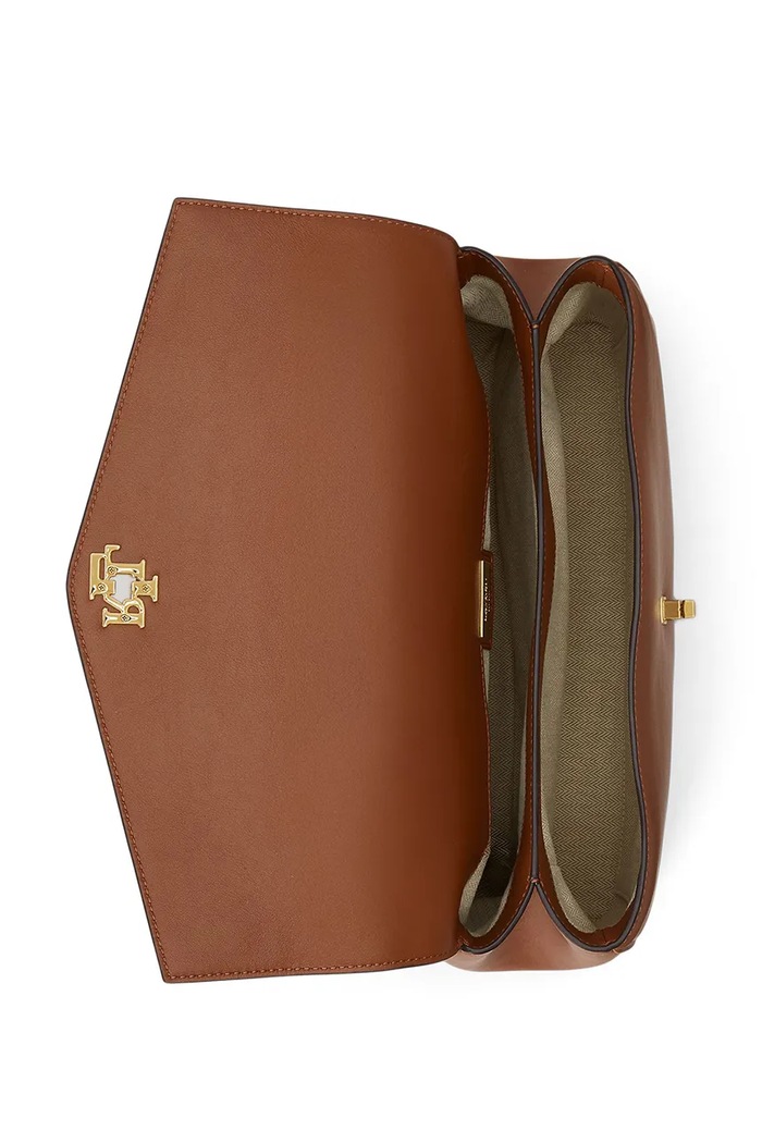 Lauren Ralph Lauren torebka damska skórzana 431P11738 brązowy