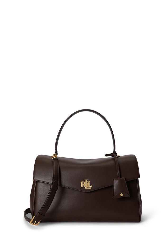 Lauren Ralph Lauren klasična torbica ženska usnjena rjava 431P11738