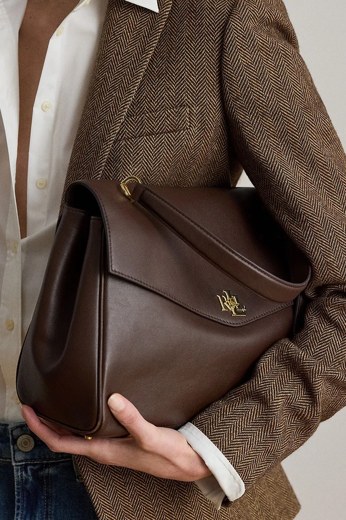 Lauren Ralph Lauren klasična torbica ženska usnjena 431P11738