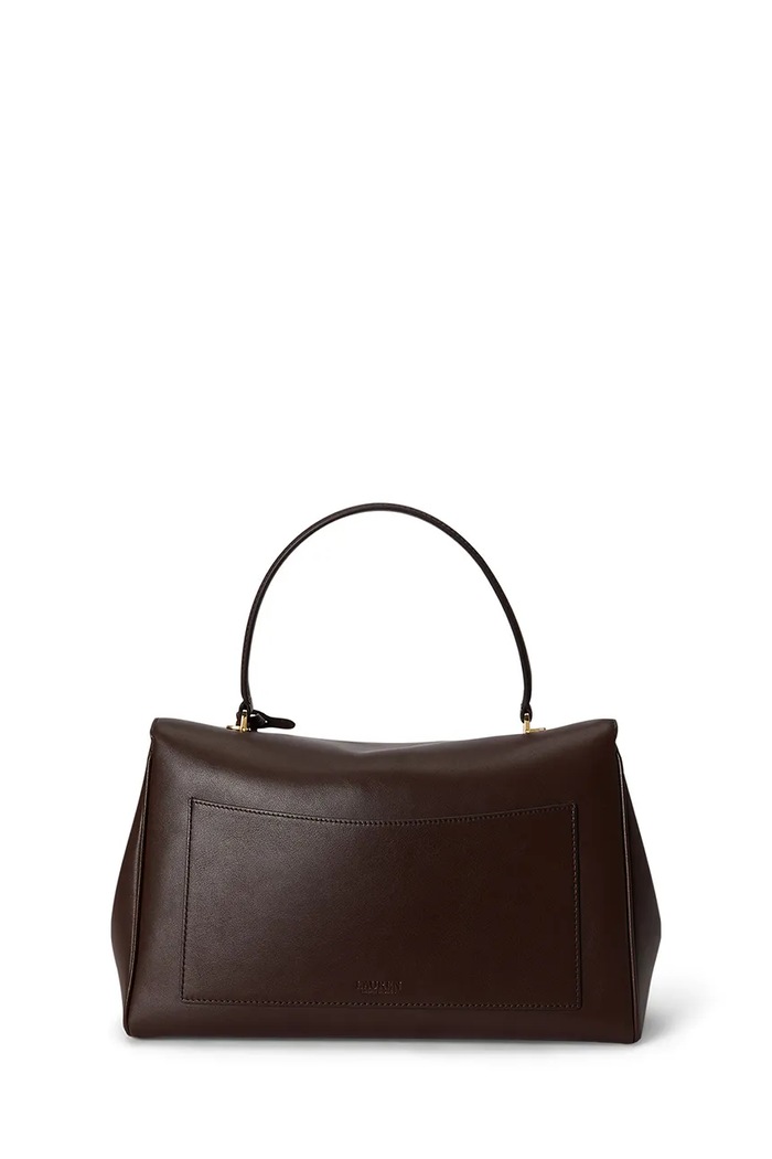 Lauren Ralph Lauren klasična torbica ženska usnjena 431P11738 rjava AW26