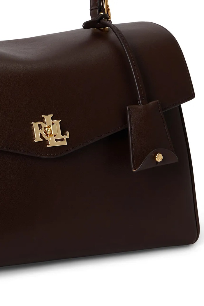 Lauren Ralph Lauren klasična torbica ženska usnjena 431P11738 rjava