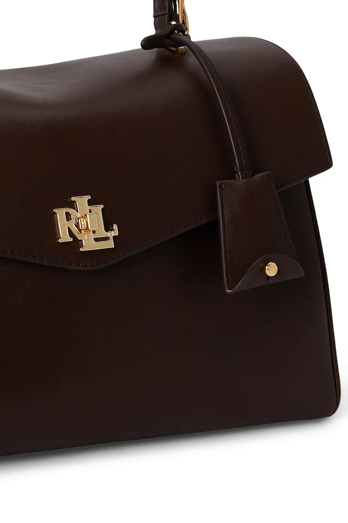 Lauren Ralph Lauren klasična torbica ženska usnjena 431P11738 rjava
