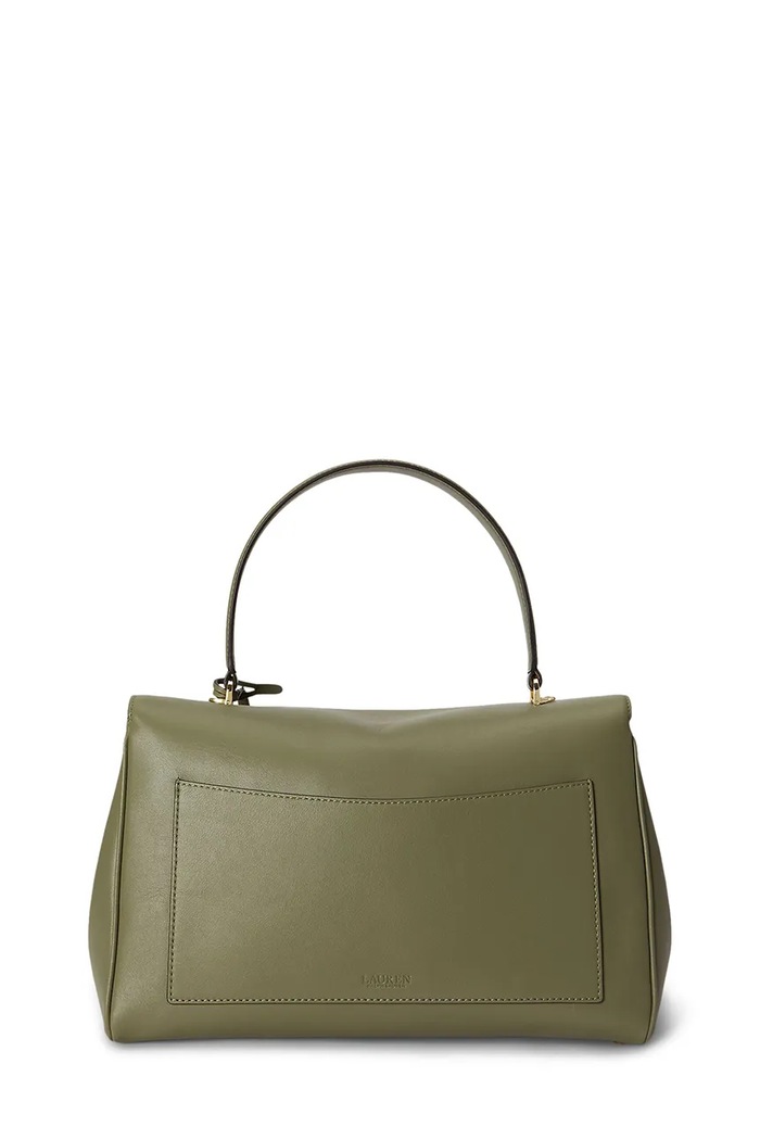 Lauren Ralph Lauren torebka damska skórzana 431P11738 zielony AW26