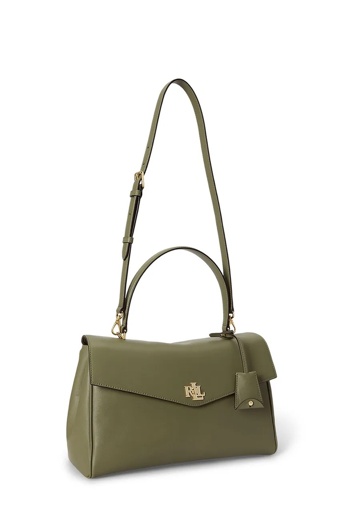 Akcesoria Lauren Ralph Lauren torebka damska skórzana 431P11738 zielony