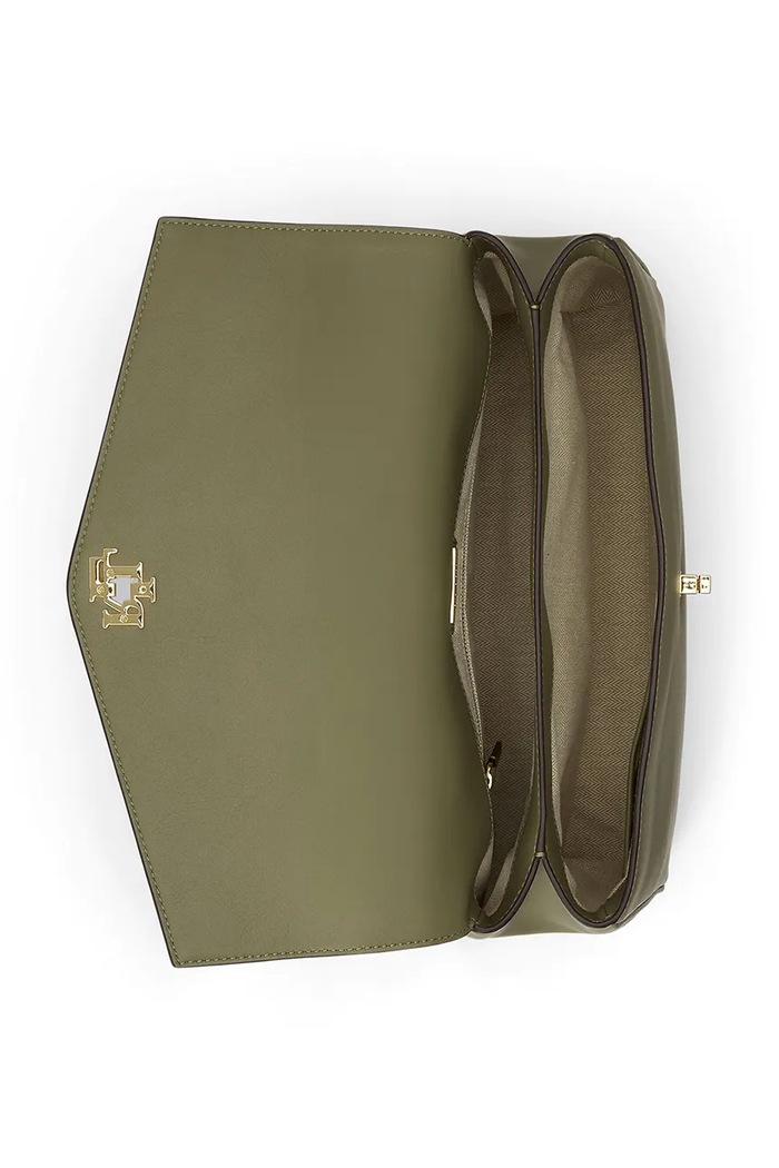Lauren Ralph Lauren torebka damska skórzana zielony 431P11738